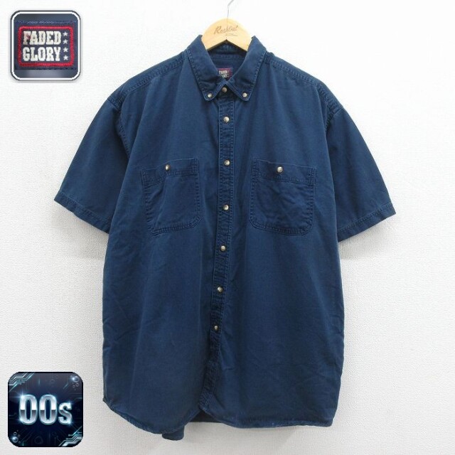 FADED GLORY 00s 半袖シャツ ネイビー メンズXL相当 | 古着