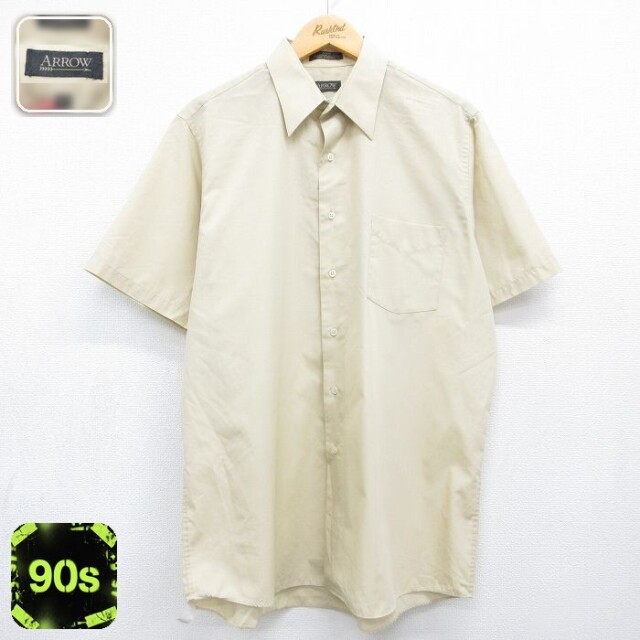 アロー 90s 半袖シャツ ベージュ メンズXL相当 | 古着