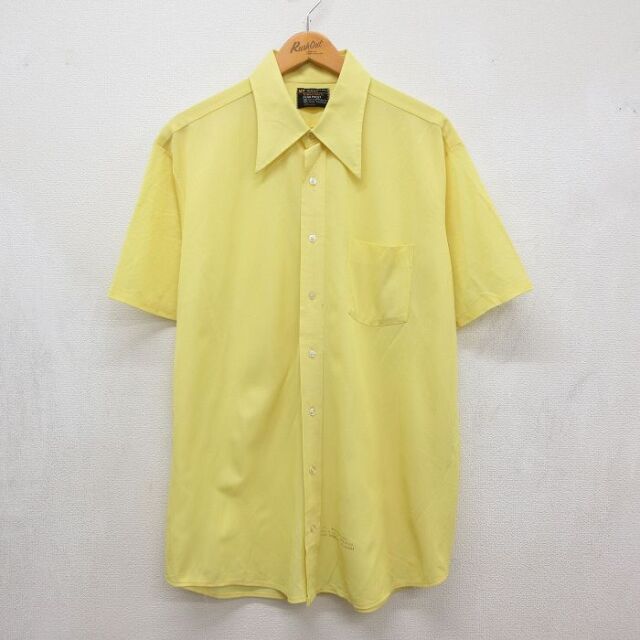 70s 半袖シャツ イエロー メンズXL相当 | 古着