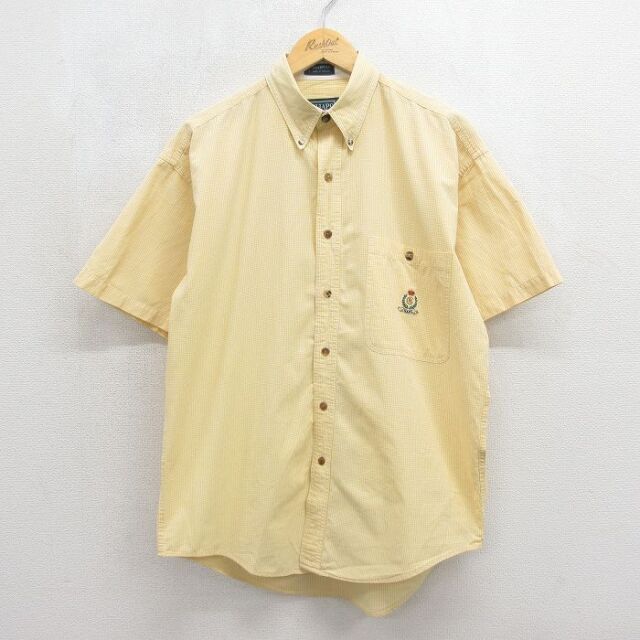 ラルフローレン 80s 半袖シャツ ワンポイントロゴ イエロー メンズL相当 | 古着
