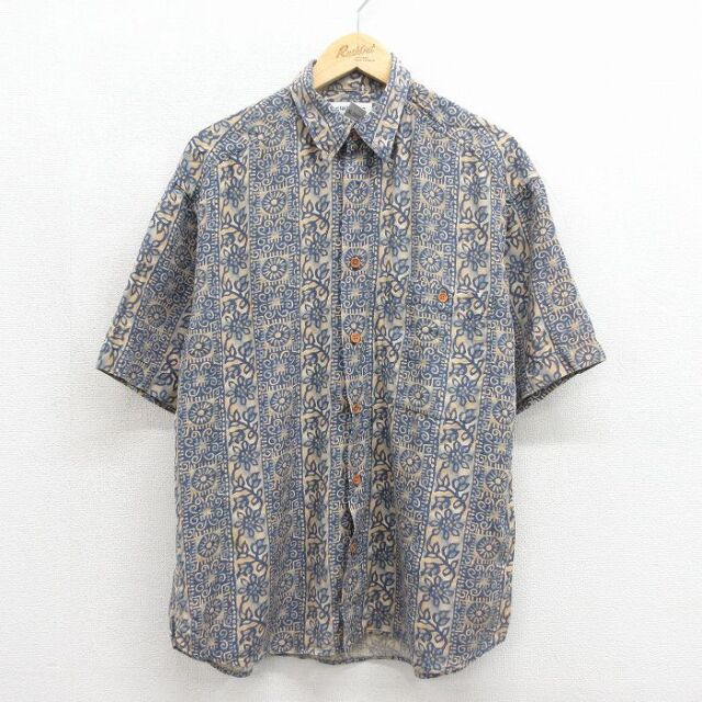 00s 半袖シャツ ベージュ メンズXL相当 | 古着
