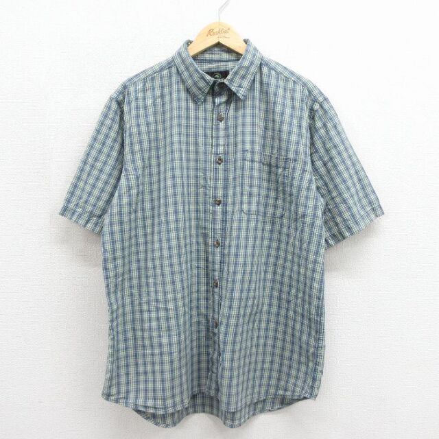 レッドヘッド 00s 半袖シャツ ブルーチェック メンズXL相当 | 古着