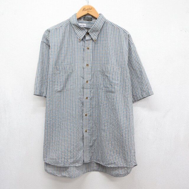 バンヒューセン 00s 半袖シャツ ブラウンチェック メンズXL相当 | 古着