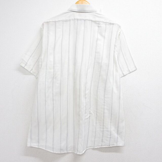 古着通販 XL☆古着 半袖 シャツ メンズ 80年代 80s ホワイト他 ストライプ