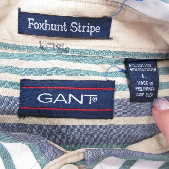 古着通販 XL☆古着 GANT 半袖 シャツ メンズ 90年代 90s 大きいサイズ