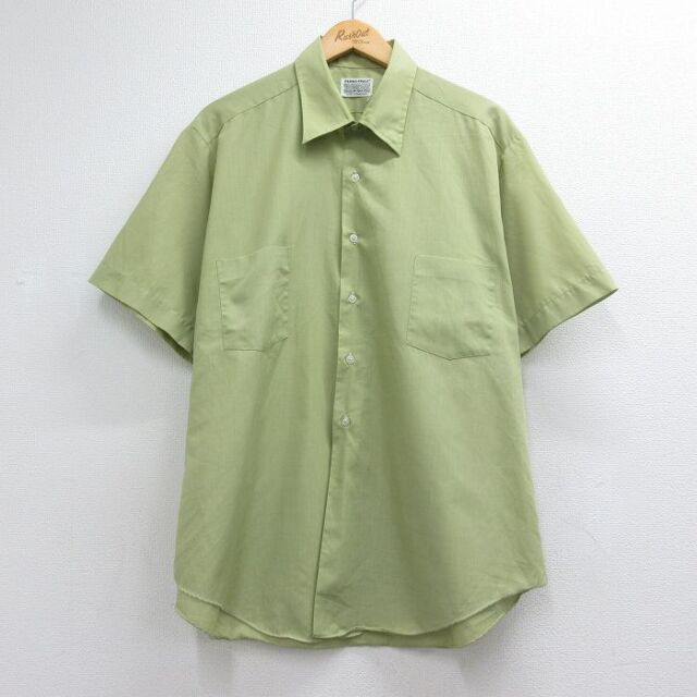 シアーズ 70s 半袖シャツ グリーン メンズXL相当 | 古着