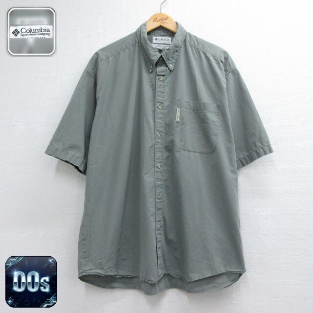 コロンビア 00s 半袖シャツ グレー メンズXL相当 | 古着