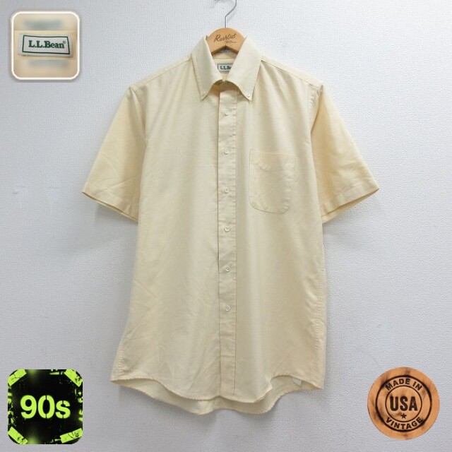 エルエルビーン 90s 半袖シャツ イエロー メンズL相当 | 古着