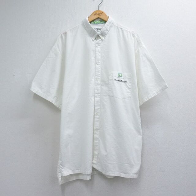 クイックシルバー 90s 半袖シャツ ホワイト メンズXL相当 | 古着