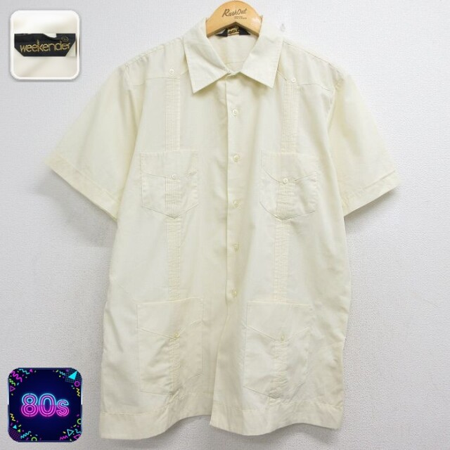 80s 半袖シャツ イエロー メンズXL相当 | 古着