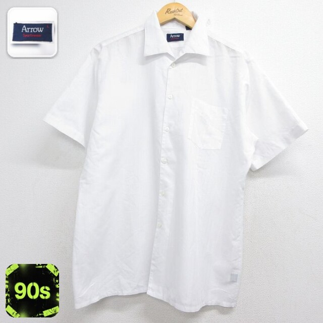 アロー 90s 半袖シャツ ホワイト メンズXL相当 | 古着