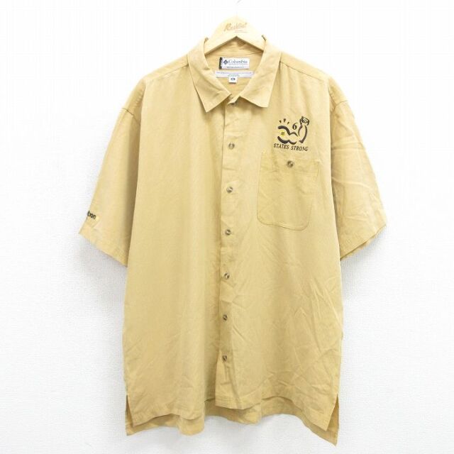 コロンビア 半袖シャツ ストロング イエロー メンズXL相当 | 古着