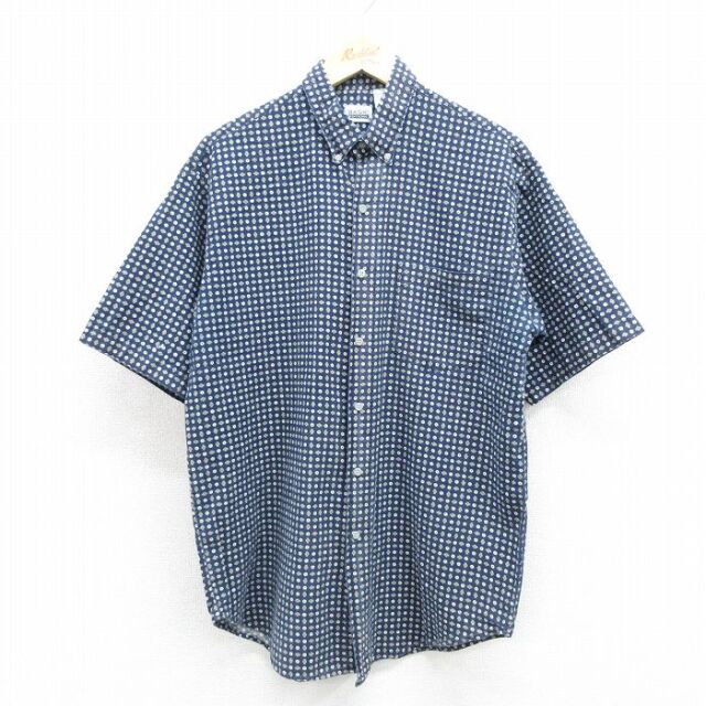 ベーシックエディションズ 00s 半袖シャツ ネイビー メンズM相当 | 古着