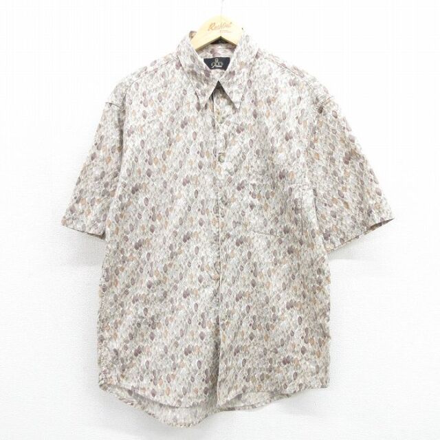 00s 半袖シャツ ベージュ メンズL相当 | 古着