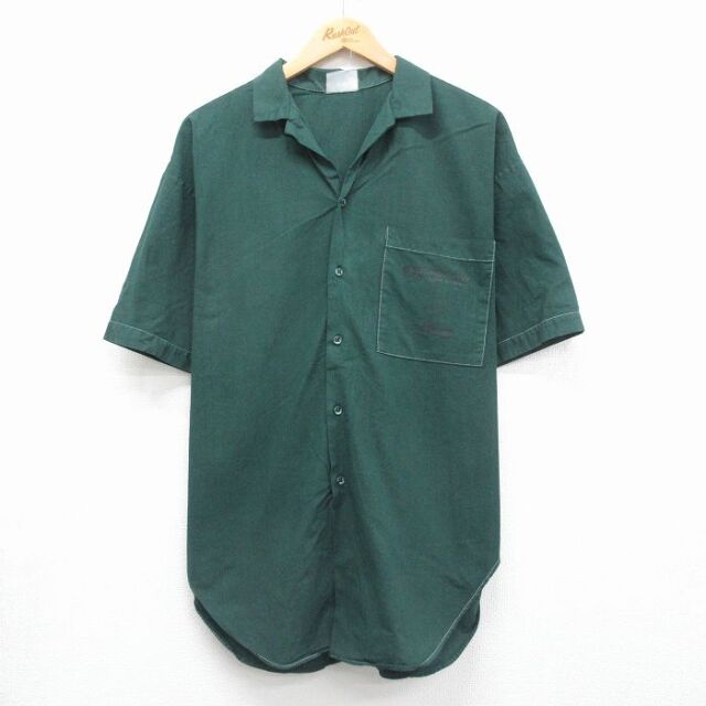古着通販 XL☆古着 半袖 シャツ メンズ 90年代 90s オウム 船 開襟