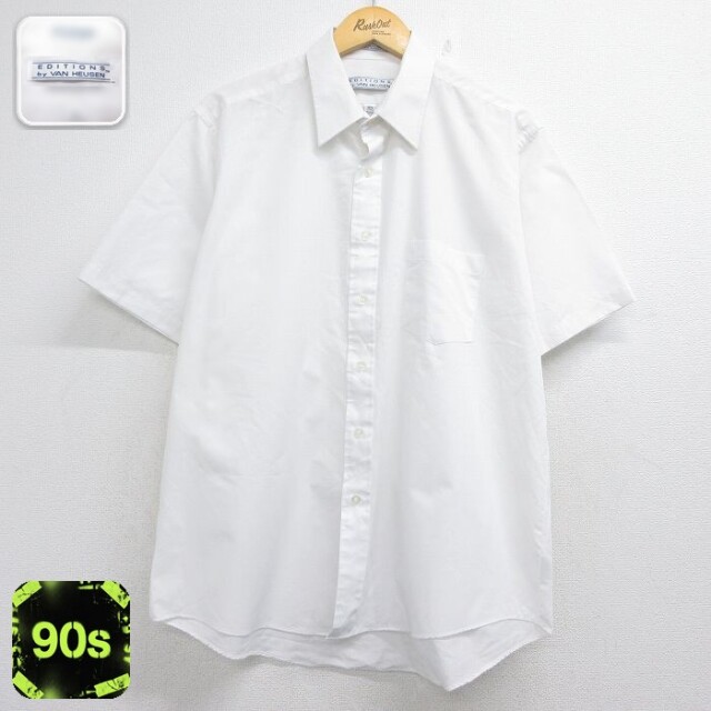 バンヒューセン 90s 半袖シャツ ホワイト メンズXL相当 | 古着