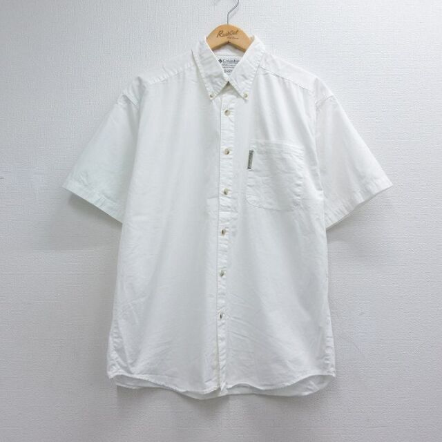 コロンビア 00s 半袖シャツ ホワイト メンズL相当 | 古着