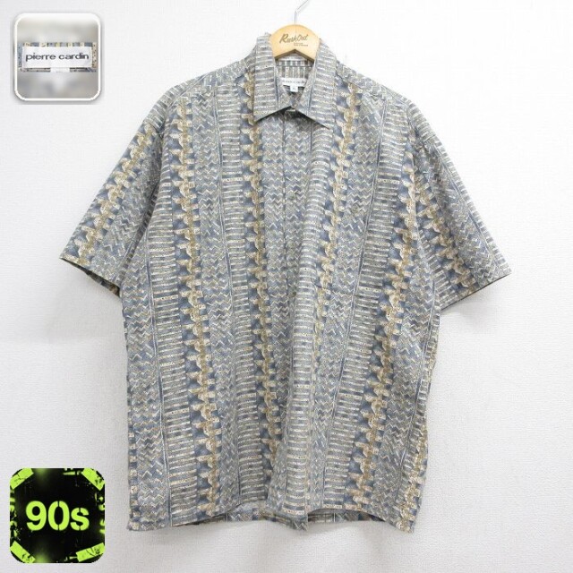 ピエールカルダン 90s 半袖シャツ ネイビー メンズXL相当 | 古着