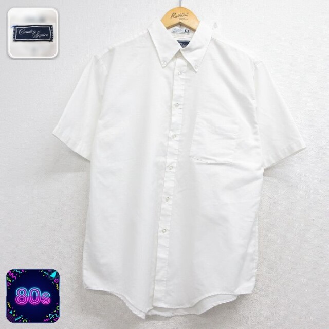 80s 半袖シャツ ホワイト メンズL相当 | 古着