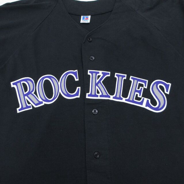 【90s】ラッセルアスレティック　ベースボールシャツ　コロラドロッキーズ　XXL 古着通販 XL☆古着 ラッセル 半袖 ベースボール シャツ メンズ 80年代