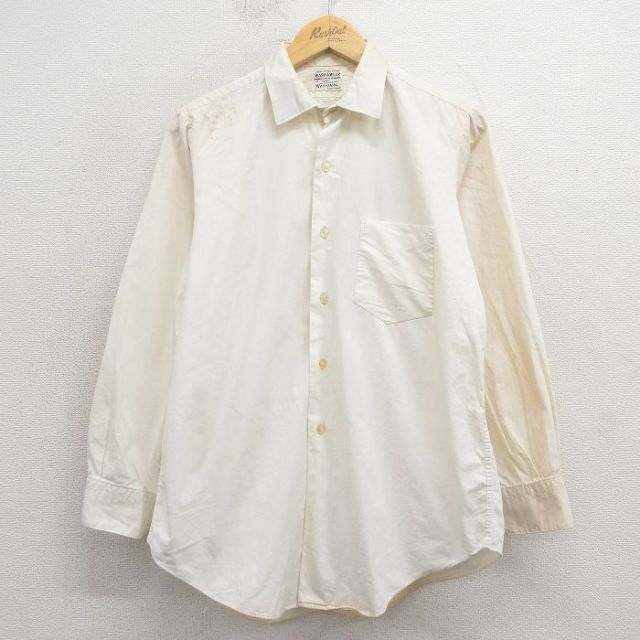 60s 長袖シャツ ホワイト メンズL相当 | 古着
