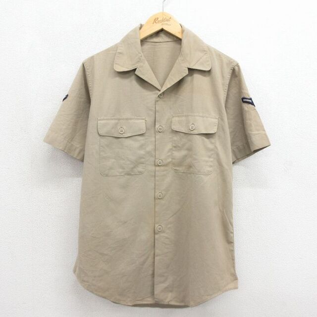 古着通販 L☆古着 半袖 ビンテージ ミリタリー シャツ メンズ 60年代