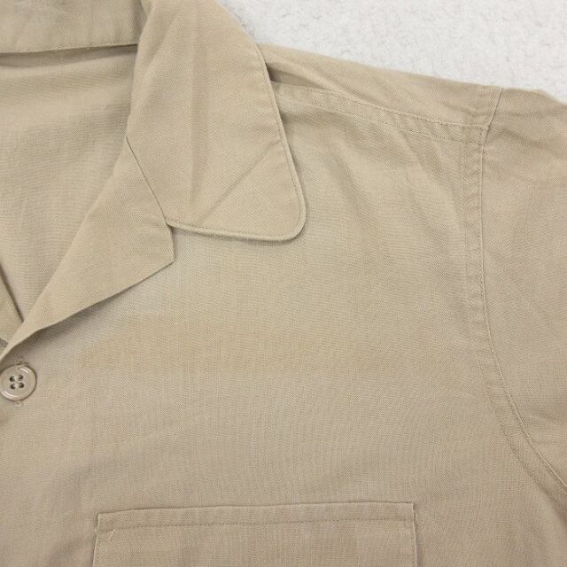 古着通販 L☆古着 半袖 ビンテージ ミリタリー シャツ メンズ 60年代