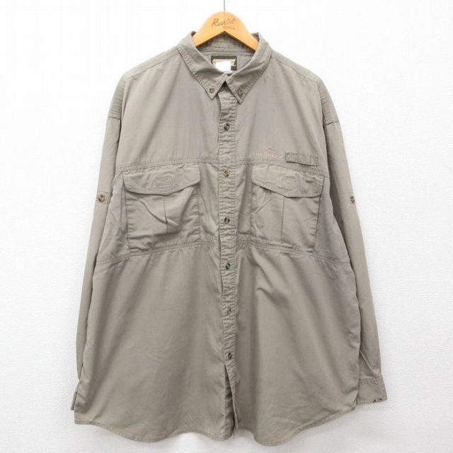 SAFTBAK 長袖ハンティングシャツ DUCKS UNLIMITED ベージュ XL | 古着