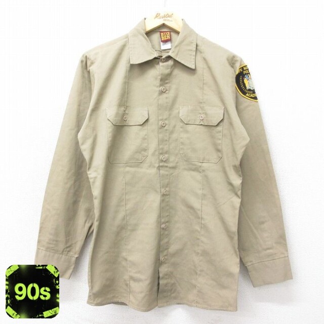 【50%OFF】ビッグベン 90s 長袖ワークシャツ ケープメイ ベージュ M | 古着