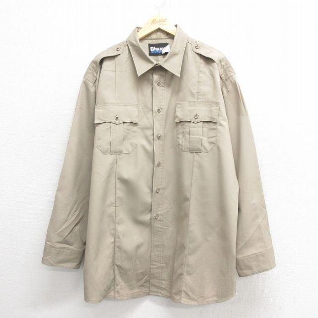 Blauer 長袖ワークシャツ ベージュ XL | 古着