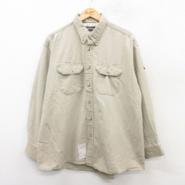 ワークシャツ ベージュ XL | 古着