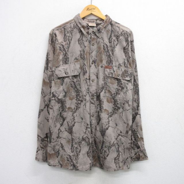 ウールリッチ 00s ハンティングシャツ 迷彩 グレー XL | 古着