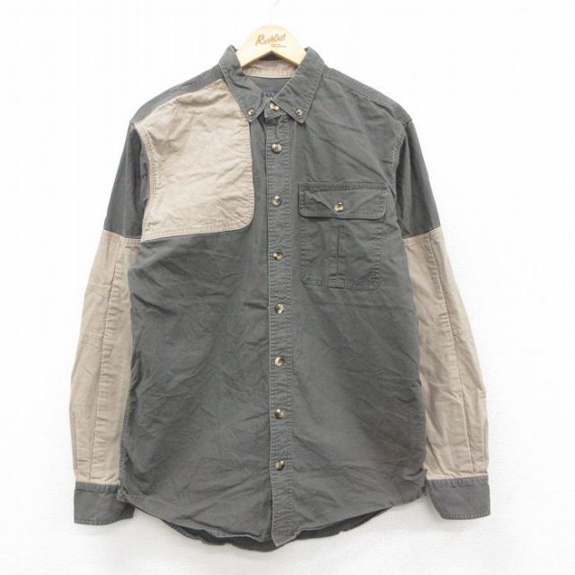 M★古着 カベラス 長袖 ハンティング シャツ メンズ コットン グレー系他 25oct31 中古 トップス
