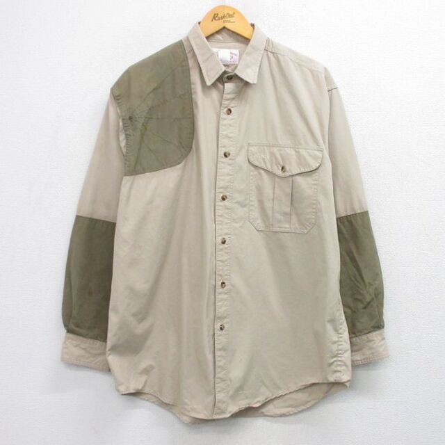 フィルソン 90s 長袖ハンティングシャツ ベージュ XL | 古着