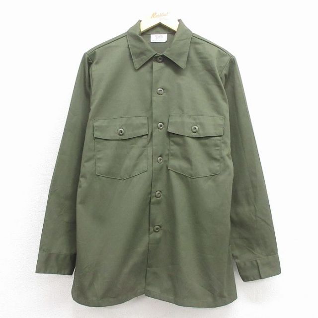 80s ユーティリティシャツ グリーン L | 古着