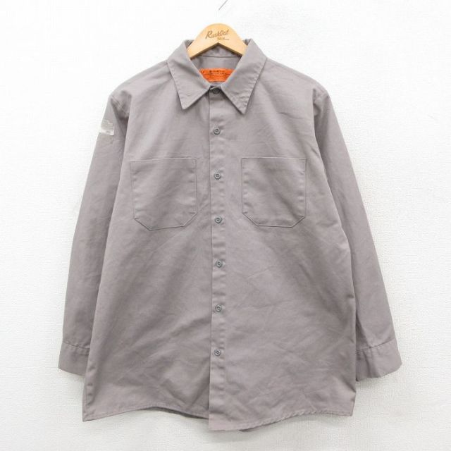 90s 長袖シャツ グレー XL | 古着