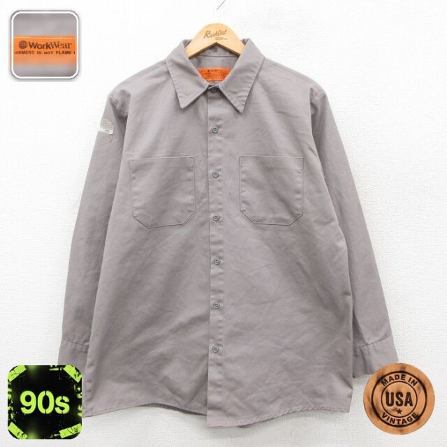 【50%OFF】90s 長袖シャツ グレー XL | 古着