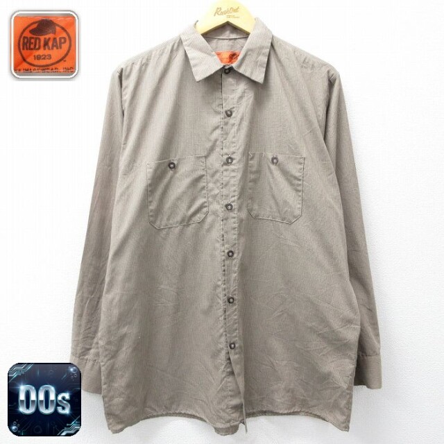 【50%OFF】レッドキャップ 00s ワークシャツ ベージュ XL | 古着