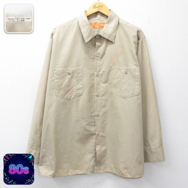 【50%OFF】ワークシャツ ベージュ XL | 古着