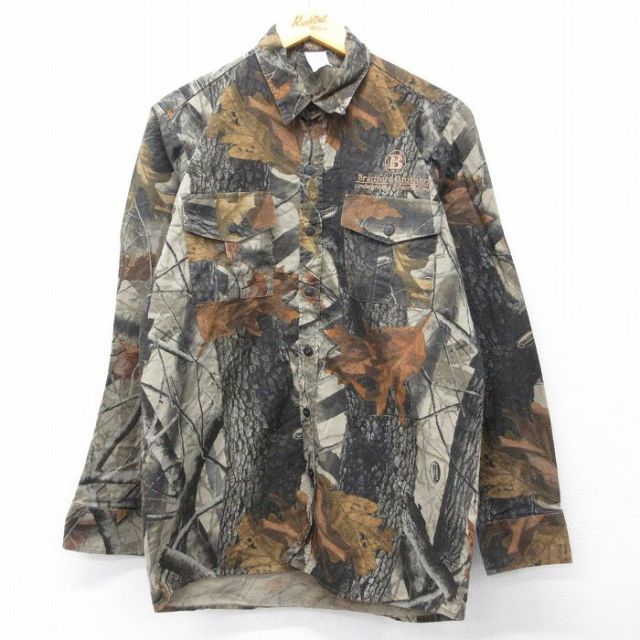 Bradford 長袖ハンティングシャツ リアルツリー ブラウン L | 古着