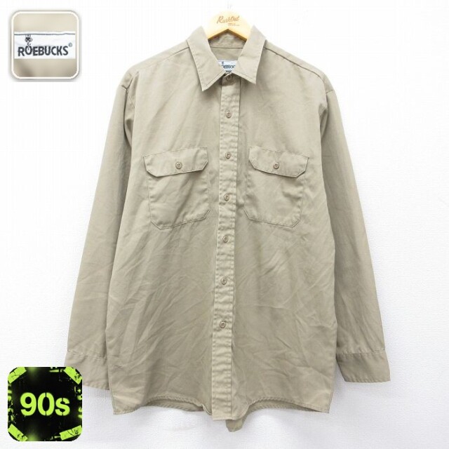 【50%OFF】ローバックス 90s 長袖ワーク ベージュ XL | 古着