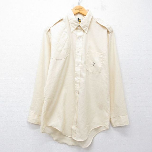 bob allen 70s 長袖ハンティングシャツ 生成り L | 古着
