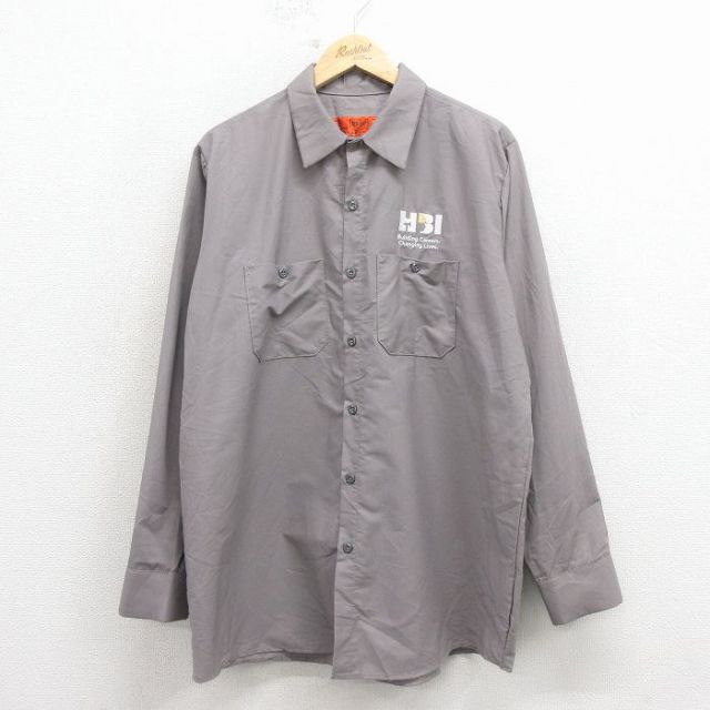 レッドキャップ ワークシャツ HBI グレー XL | 古着
