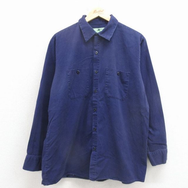 レッドキャップ 90s ワークシャツ ネイビー XL | 古着
