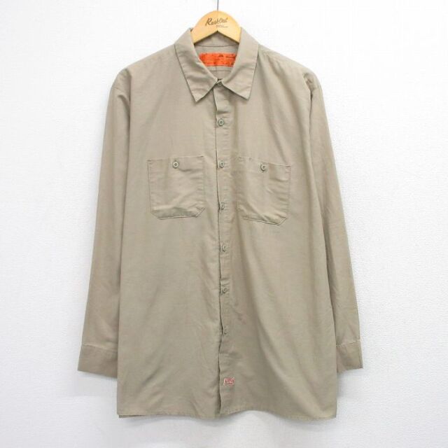レッドキャップ 00s ワークシャツ ベージュ XL | 古着