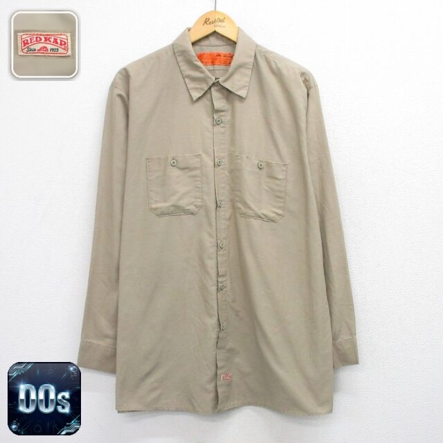 【50%OFF】レッドキャップ 00s ワークシャツ ベージュ XL | 古着