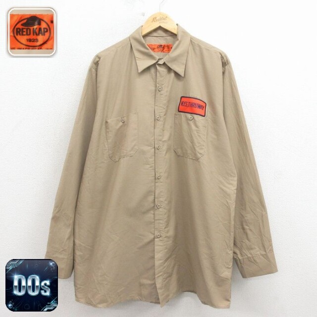 【20%OFF】レッドキャップ 00s ワークシャツ THRUWAY ベージュ XL | 古着
