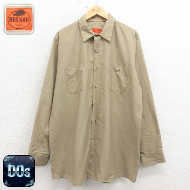 【20%OFF】レッドキャップ 00s ワークシャツ ベージュ XL | 古着