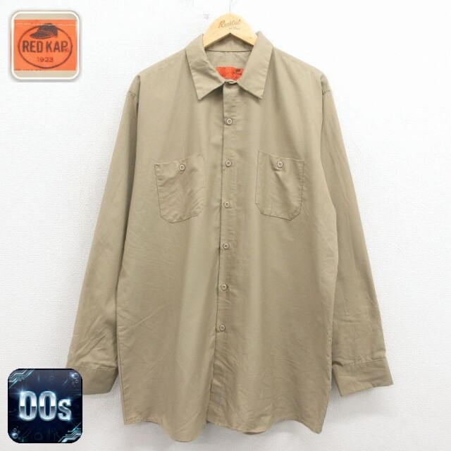 【20%OFF】レッドキャップ 00s ワークシャツ ベージュ XL | 古着
