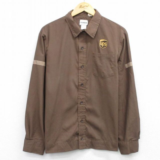 Wear Guard 長袖ワークシャツ UPS ブラウン メンズL相当 | 古着